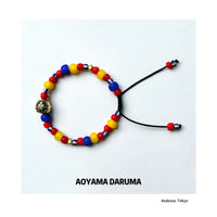 Aoyama Daruma silver brass copper trade beads daruma bracelet トレードビーズ だるま ブレスレット