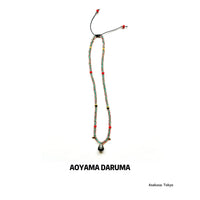 Aoyama Daruma silver brass copper trade beads daruma necklace トレードビーズ だるま ネックレス