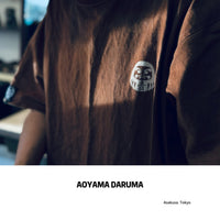 Aoyama Daruma natural persimmon dye kakishibu T shirt  柿渋染め Tシャツ【Pre-order/受注生産 OK】