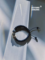 Aoyama Daruma lucky 3 brothers daruma indigo dye bracelet  強運三兄弟 だるま 藍染 ブレスレット