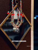 Aoyama Daruma silver brass copper trade beads daruma necklace トレードビーズ だるま ネックレス