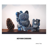 Aoyama Daruma  indigo dye kofu manekineko 藍染 古布 招き猫