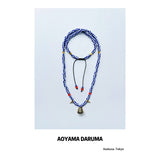Aoyama Daruma silver brass copper trade beads daruma necklace トレードビーズ だるま ネックレス