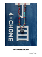 Aoyama Daruma silver brass copper trade beads daruma necklace トレードビーズ だるま ネックレス