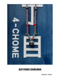 Aoyama Daruma silver brass copper trade beads daruma necklace トレードビーズ だるま ネックレス