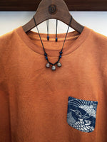 Aoyama Daruma natural persimmon dye kakishibu T shirt  柿渋染め Tシャツ【Pre-order/受注生産 OK】