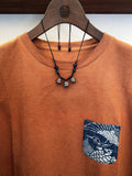 Aoyama Daruma natural persimmon dye kakishibu T shirt  柿渋染め Tシャツ【Pre-order/受注生産 OK】