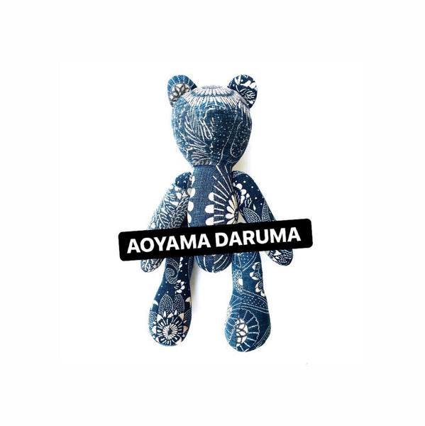 Aoyama Daruma  indigo dye kofu bear 藍染 古布 ベアー