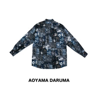Aoyama Daruma  Kofu Patchwork printed shirt 古布パッチワーク プリントシャツ【Pre-order/受注生産 OK】