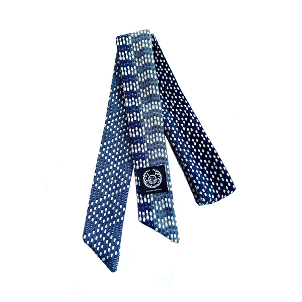 Aoyama Daruma sashiko petit scarf necktie 刺し子 スカーフ ネクタイ