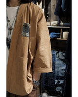 Aoyama Daruma persimmon dye hanten jacket 柿渋染め 半纏 二色【Pre-order/受注生産 OK】
