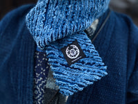 Aoyama Daruma Indigo dye Scarf shoulder bag マフラー ショルダーバッグ ふわふわシリーズ
