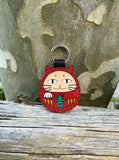 Aoyama Daruma manekineko daruma leather key ring key holder 招き猫だるま 革小物 キーリング キーホルダー