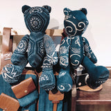 Aoyama Daruma  indigo dye kofu bear 藍染 古布 ベアー