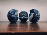 Aoyama Daruma  indigo dye kofu daruma 藍染 古布 だるま