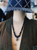 Aoyama Daruma indigo dye silver brass daruma necklace 藍染 だるま ネックレス beta2.0