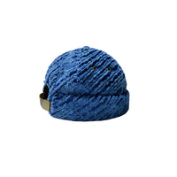 Aoyama Daruma indigo dye roll cap 藍染 ふわふわ ロールキャップ