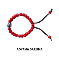 Aoyama Daruma Red white hearts manekineko daruma bracelet  ホワイトハーツ 招き猫だるま ブレスレット