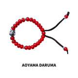 Aoyama Daruma Red white hearts manekineko daruma bracelet  ホワイトハーツ 招き猫だるま ブレスレット