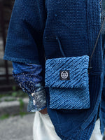 Aoyama Daruma Indigo dye Scarf shoulder bag マフラー ショルダーバッグ ふわふわシリーズ