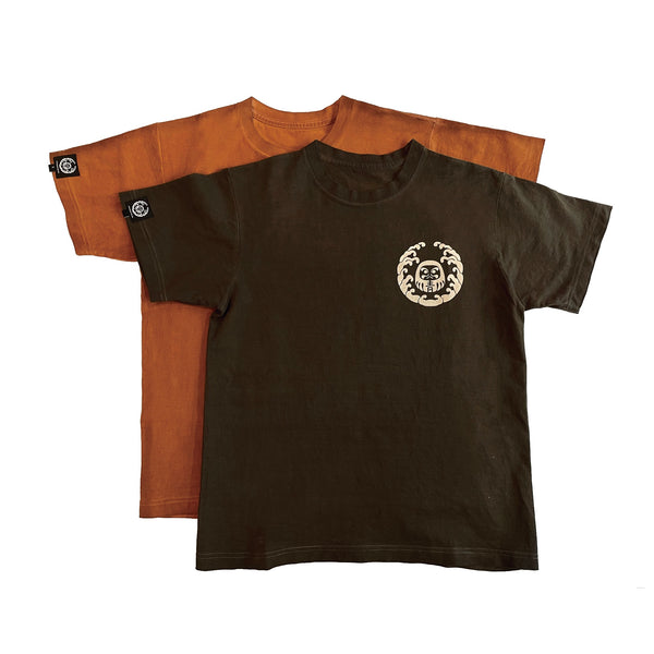 Aoyama Daruma natural persimmon dye kakishibu T shirt  柿渋染め Tシャツ【Pre-order/受注生産 OK】