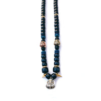 Aoyama Daruma lucky 3 brothers daruma necklace 強運三兄弟 だるま 藍染 ネックレス