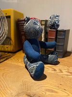 Aoyama Daruma  indigo dye kofu bear 藍染 古布 ベアー