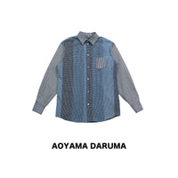 Aoyama Daruma indigo dye sashiko shirt 刺子 シャツ【Pre-order/受注生産 OK】