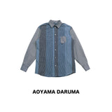 Aoyama Daruma indigo dye sashiko shirt 刺子 シャツ【Pre-order/受注生産 OK】