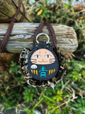 Aoyama Daruma manekineko daruma leather key ring key holder 招き猫だるま 革小物 キーリング キーホルダー