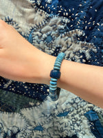 Aoyama Daruma indigo dye bone bracelet 藍染 牛骨 ブレスレット