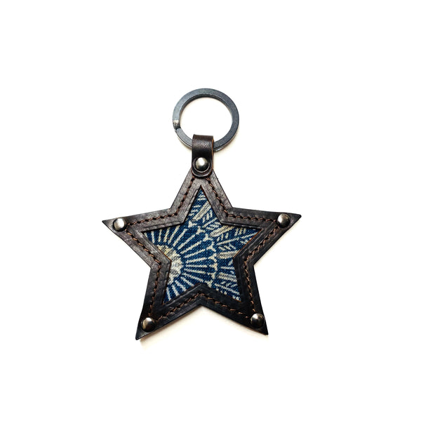 Aoyama Daruma Kofu star key holder 古布 星キーホルダー
