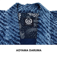 Aoyama Daruma indigo dye hanten jacket 藍染 ふわふわ 半纏 ジャケット【Pre-order/受注生産 OK】