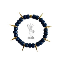 Aoyama Daruma indigo dye Statue of Liberty bracelet 藍染 自由の女神 ブレスレット