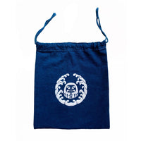 Aoyama Daruma Indigo dye persimmon dye drawstring bag 藍染柿渋染め巾着袋