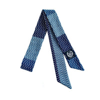 Aoyama Daruma sashiko petit scarf necktie 刺し子 スカーフ ネクタイ