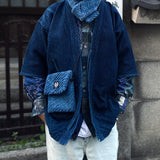 Aoyama Daruma Indigo dye Scarf shoulder bag マフラー ショルダーバッグ ふわふわシリーズ