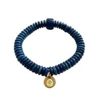 Aoyama Daruma indigo dye bone bracelet 藍染 牛骨 ブレスレット