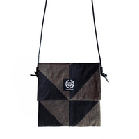 Aoyama Daruma persimmon dye mud dye patchwork shoulder bag パッチワーク 柿渋染め泥染めショルダーバッグ