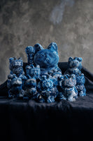 Aoyama Daruma  indigo dye kofu manekineko 藍染 古布 招き猫